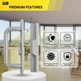 thumbnail image 4 of Sliding Glass Door 8.5" Handle Set Replacement - 3-15/16" Hole Spacing, Corrosion Resistant, Aluminum Alloy - Fix and Replace Patio Door Handles - Offset Latch, 4 of 11