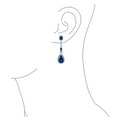 thumbnail image 3 of Bling Jewelry Womens Art Deco Dangle Chandelier Earrings CZ Teardrop Gemstone, 3 of 4