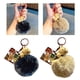 thumbnail image 2 of Mini Doll Schoolbag Pendant Keychain Large Pompoms Furry Cute Cartoon Charm For Boys Girls Vending Machine Dark Coffee, 2 of 4