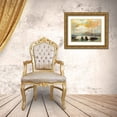 thumbnail image 3 of Bond 24x19 Gold Ornate Wood Framed with Double Matting Museum Art Print Titled - Boats by Sunset, 3 of 4