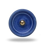 Set Of Six Trefor Blue Ceramic Knobs by Trinca Ferro