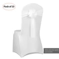 thumbnail image 4 of 10pcs Wedding Flower Chair Sashes Elastic Spandex Organza Chair Sash, 4 of 8