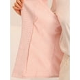 thumbnail image 5 of INSPIRE CHIC Women's Plaid Tweed Lapel Open Front Sleeveless Blazer Vest Jacket with Pocket S Pink, 5 of 6