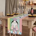 thumbnail image 2 of Table Runners 90 Inches Long Dress Scarves, Easter Bunny Farmhouse Coffee/Dining/Kitchen Table Runner for Living Room, Cute Rabbit Eggs Flowers Colorful Wood Plank 13x90 Inch, 2 of 9