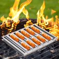 thumbnail image 3 of BBQ Sausage Roller for Grill | Sausage Roller Holder Rack | Stainless Steel Hot Dog Grill Steamer with Wooden Handle | Barbecue Camping Essentials Accessories for Grill, 3 of 11