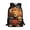 Floral Lion Portrait Print, variant on Uourmeti American Flag Wolf Pattern Backpack for Students, 17 Inch Durable Fabric Personalized School Backpack for Travel Daily Use