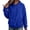 526#Dark Blue, variant on Women's Fleece Lined Pullover Hoodie Long Sleeve Oversized Winter Hooded Sweatshirt XS