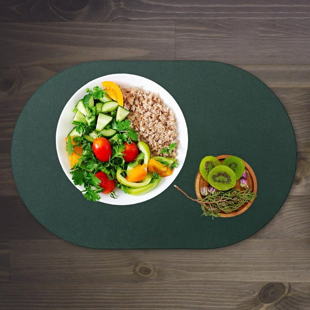 Alfombrilla impermeable para cuenco de cocina, posavasos de cocina resistente al calor, manteles individuales de comedor para cafetería, uso diario, Verde Soledad Mantel individual