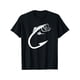 thumbnail image 1 of Camiseta con diseño minimalista de anzuelo para amantes de la pesca, 1 of 6