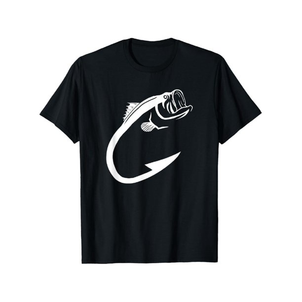 Camiseta con diseño minimalista de anzuelo para amantes de la pesca