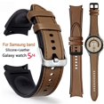 thumbnail image 2 of Correa de reloj de 20 mm para Samsung Watch 4 5 40 mm 44 mm Pulsera para Samsung Galaxy Watch 5 Pro Classic 42 mm 46 Silicona + bandas de cuero Tan Jianjun unisex, 2 of 2