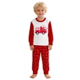 thumbnail image 2 of Kids Pjs Boys Valentines Day Pajama Long Sleeve Heart Print Crew Neck Nightwear Boys Size 6-7 Years Pajamas, 2 of 4
