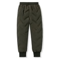 thumbnail image 4 of UngA Kids Boys Girls Snow Pant with Lined Fleece Waterproof Puffer Pants Warm Trousers Winter Pants for Boys Girls (Green,8-9 Years), 4 of 8