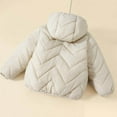 thumbnail image 7 of XUNKUSGA Girls Puffer Jacket 1-14 Years Solid Color Full Zip Up Quilted Jacket Winter Waterproof Girls Winter Coat Lightweight Warm Hooded Down Jacket with Pockets Beige, 7 of 7