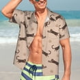 thumbnail image 5 of Lsque Leopard Print pattern Hawaiian Shirt for Men, Unisex Summer Beach Casual Short Sleeve Button Down Shirts-Large, 5 of 9