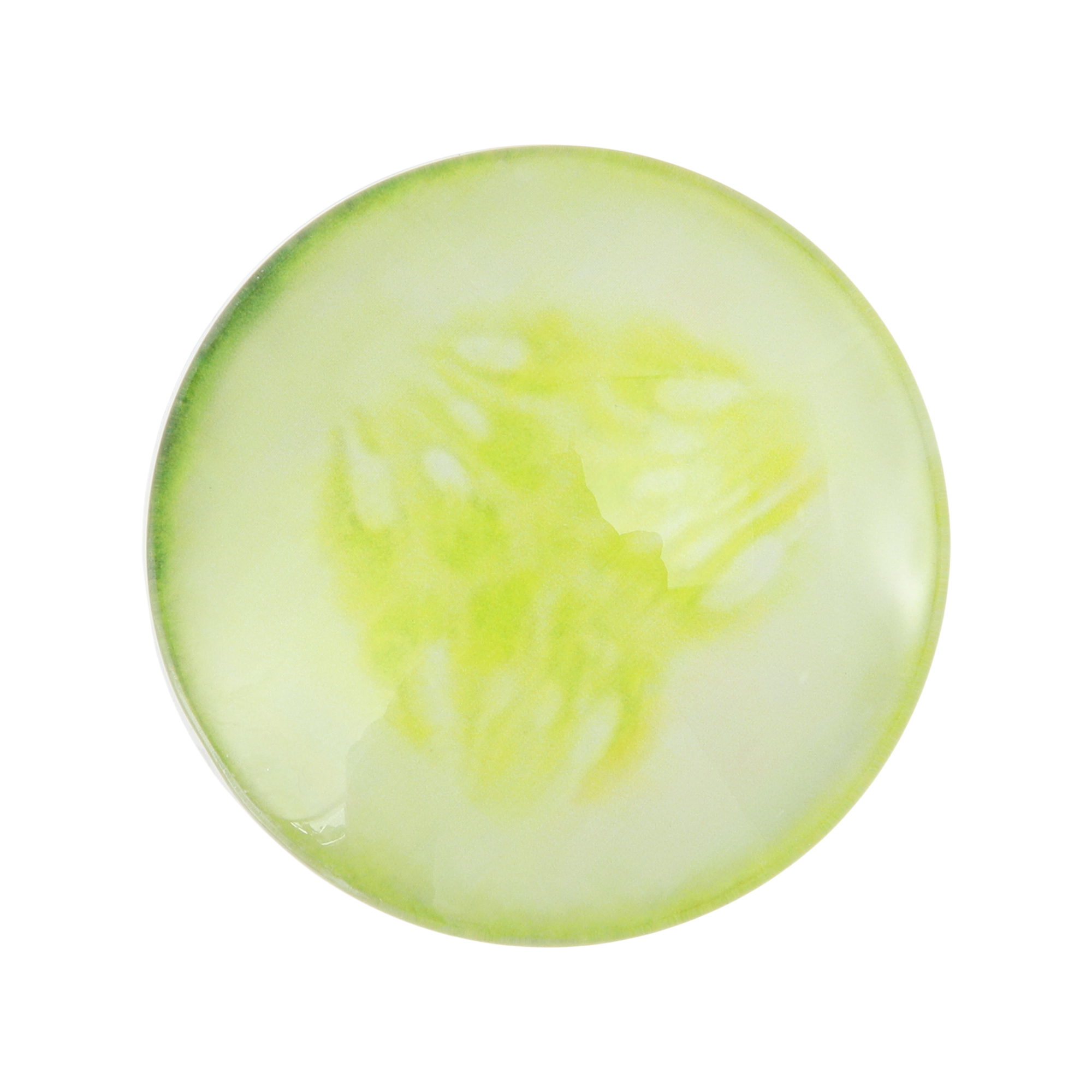 Unique Bargains Crystal Glass Phone Grip 1 Pc Yellow Green Cucumber