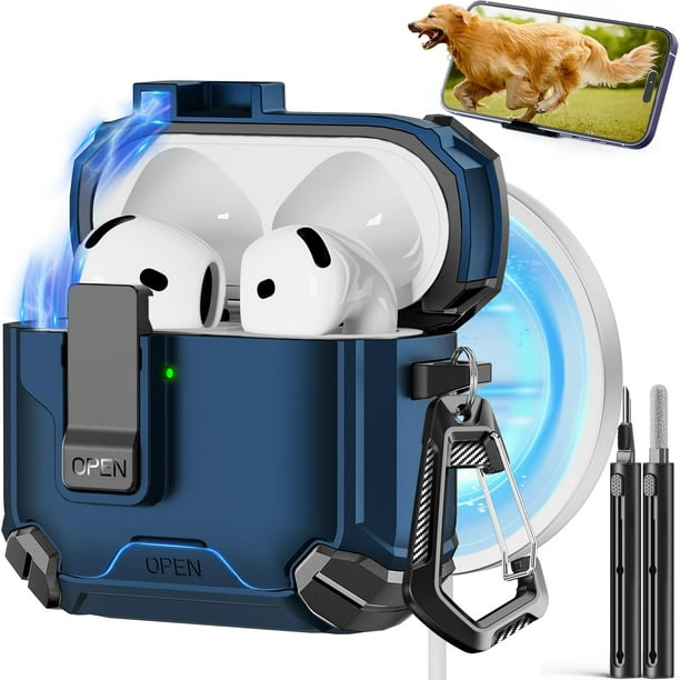 Funda para AirPods Pogelan de cuarta generación con soporte para teléfono y kit