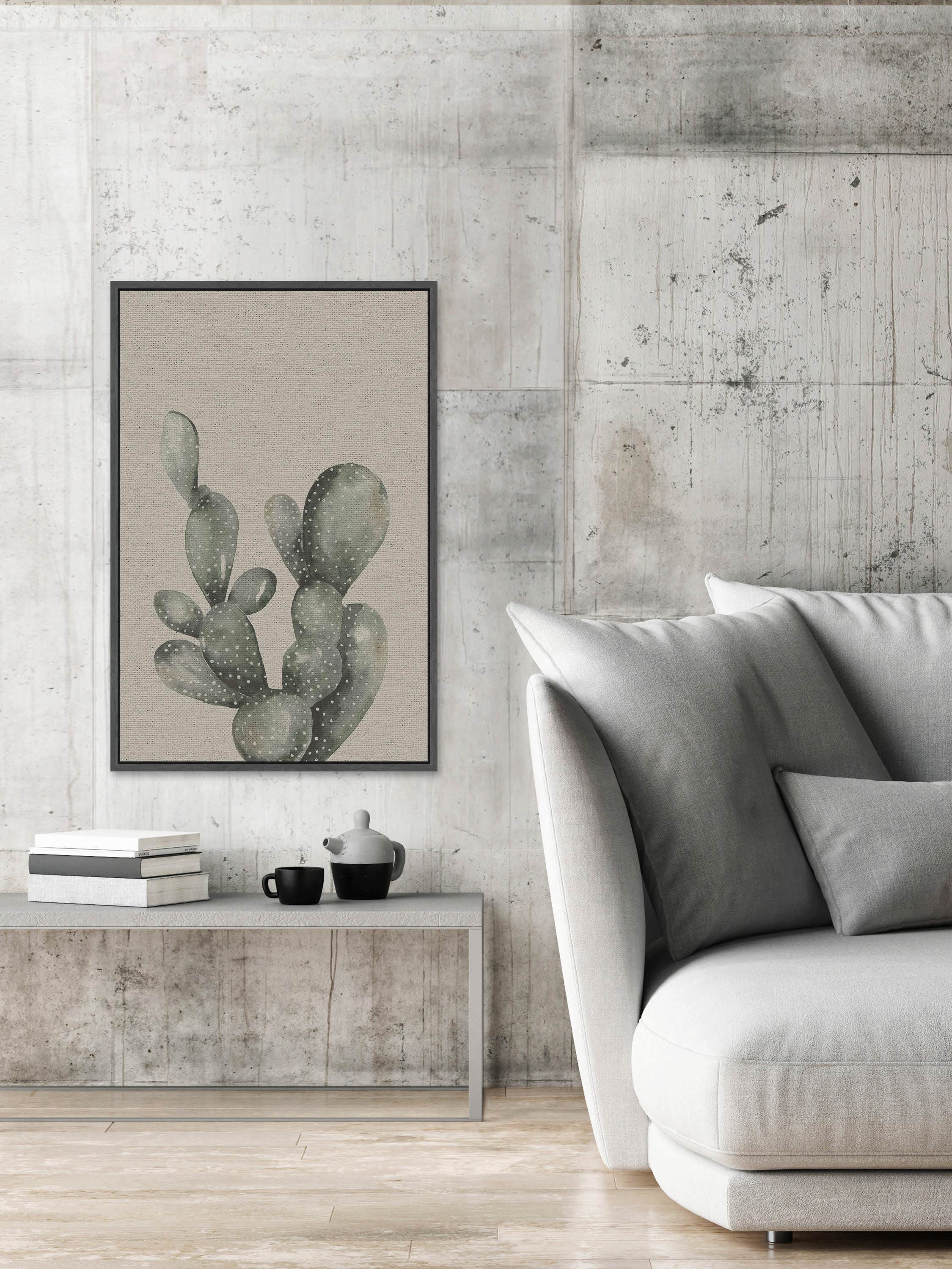 Prickly Cacti II Floater Framed Painting Print on Canvas