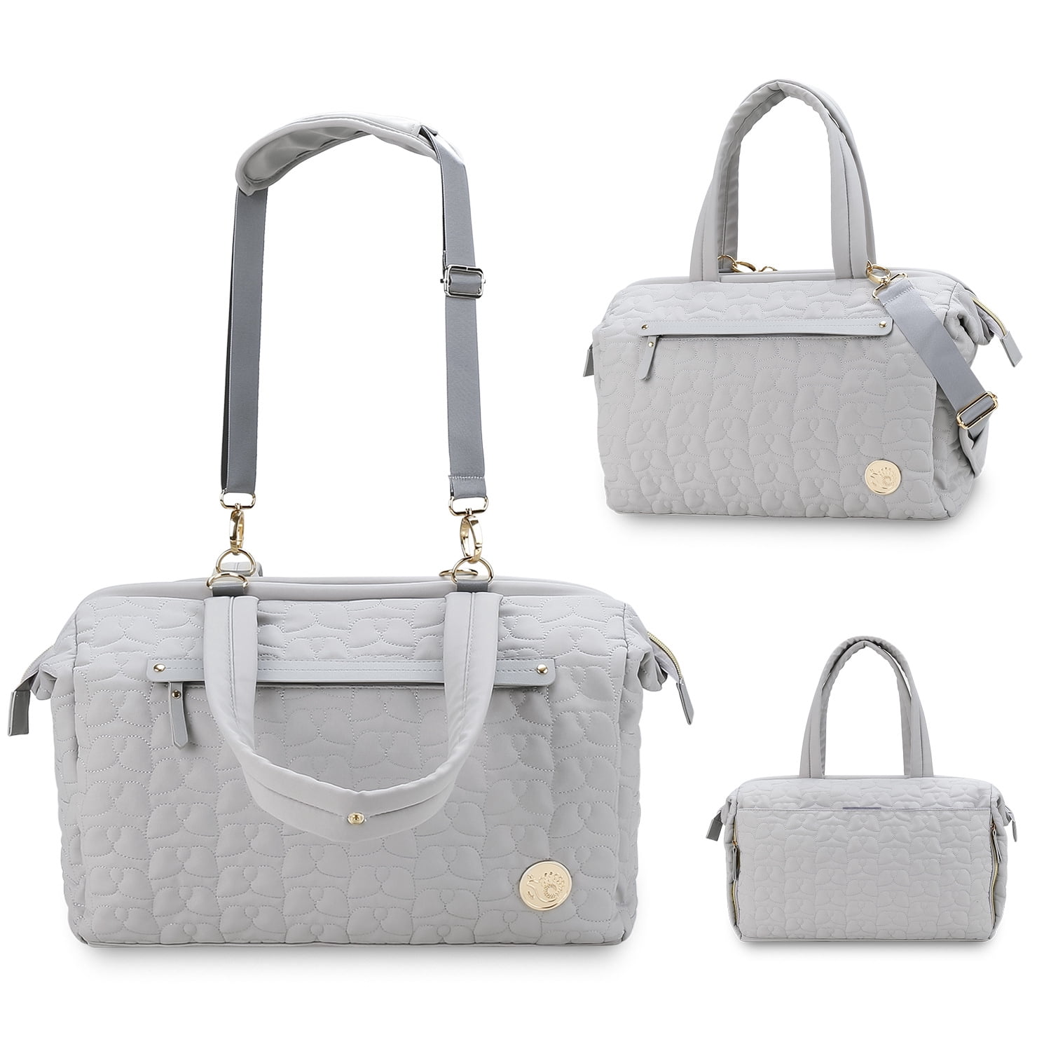 Sunyuer Diaper Bag Tote, Quilted Mommy Bag Function Large Capacity Maternity Bag with Shoulder Strap Wet Pocket
