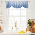 thumbnail image 2 of Tie Up Valance for Windows Gradient Blue Curtains Valances Rod Pocket Valance Window Treatments Solid Color Balloon Curtains for Kitchen Living Room Bedroom Bathroom Decor 42x12 Inch, 2 of 9