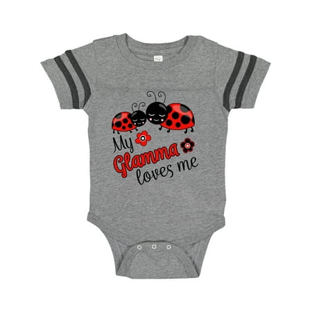 

Inktastic My Glamma Loves Me with Cute Ladybugs Gift Baby Boy or Baby Girl Bodysuit