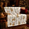 thumbnail image 3 of Charming Woodland Animals Winter Scarves Boxes, Festive Holiday Scene, Warm Flannel Blanket for Living Room and Reading Nook, Art Lovers Friendship Gift, Festive Home Decor, 3 of 9