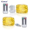thumbnail image 2 of Guirnalda de luces LED de Navidad con control remoto y batería USB, alambre de cobre, para decoración de bodas y fiestas, 10 m, 20 m, 2 of 5