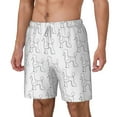 thumbnail image 2 of Uemuo Poodle Dog Pattern Mens Swim Trunks Quick Dry Board Shorts with Mesh Lining, Stretch Beach Shorts Quick Dry No-Chafing Board Shorts-Small, 2 of 9