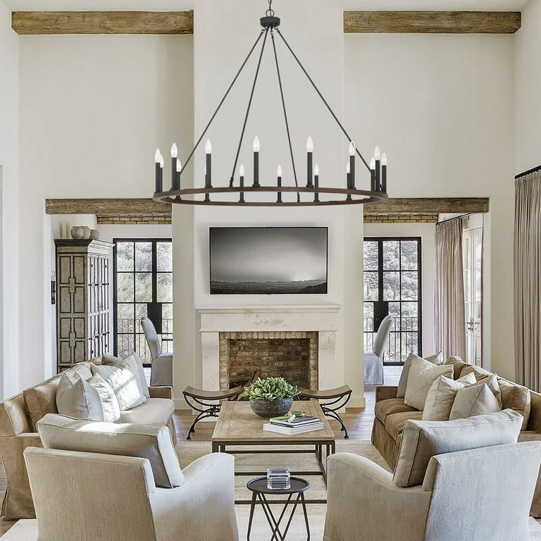 Round candle chandelier sale