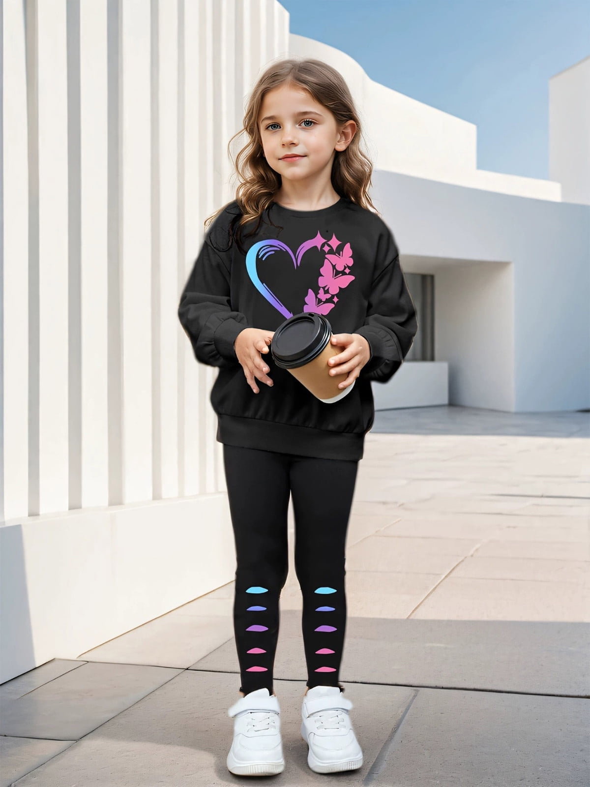 MuXiKeJi Clothes valentine outfit for girls size 8,Toddler Girl Sets Graphic Print Trendy Hoodies Hoody Sweatshirt Drawstring Pants Summer Outfits Set