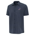 thumbnail image 2 of Men's Antigua Navy Detroit Tigers Activate Stars and Stripes Team Logo Short Sleeve Button-Up Shirt, 2 of 3