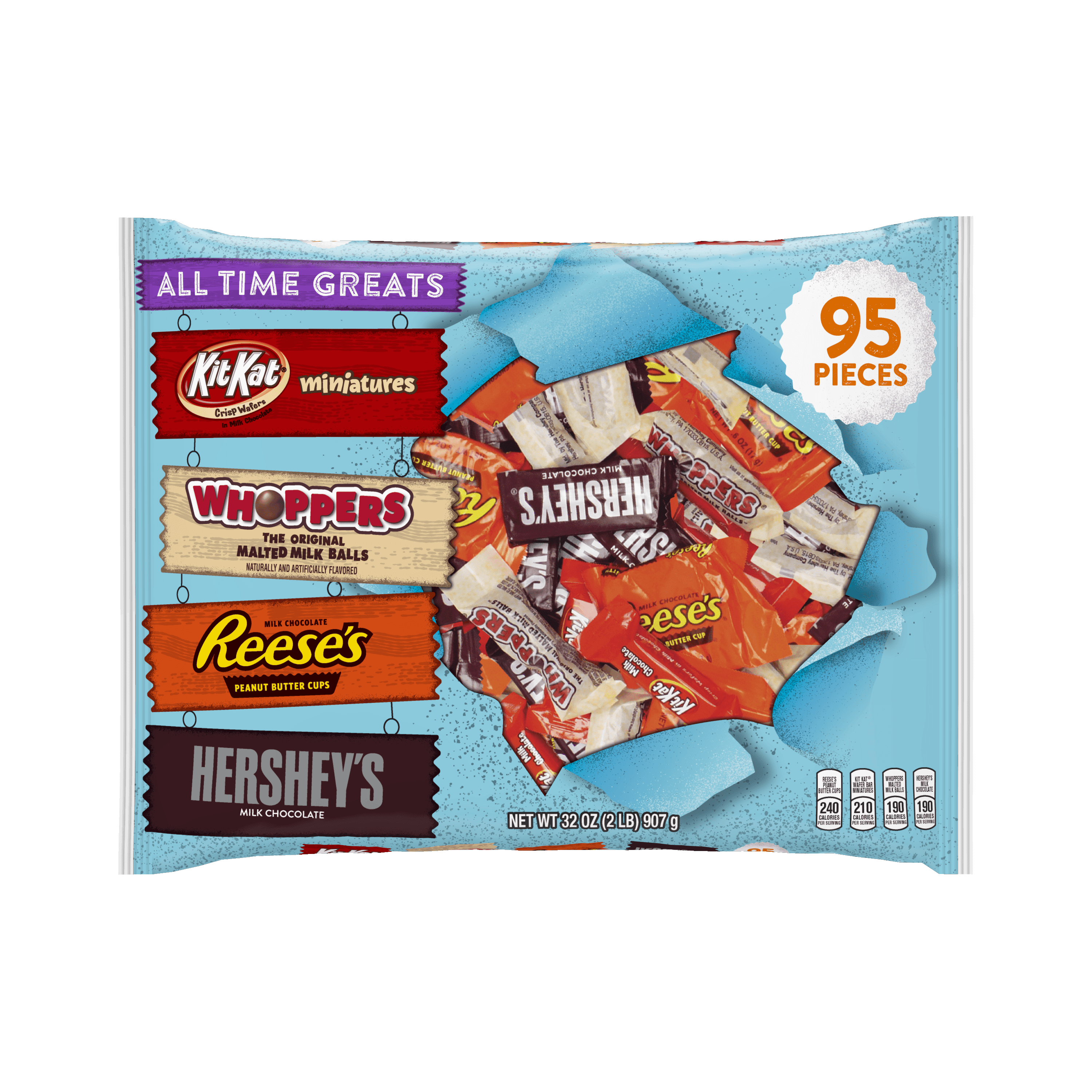 Hershey S Halloween Snack Size All Time Greats Assorted Variety Candy Pack 32 Oz 95 Count Walmart Com