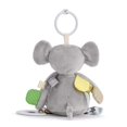 thumbnail image 3 of Sonajero de peluche DEMDACO con elefante gris rayado para niños, 3 of 6