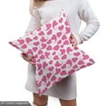 thumbnail image 4 of Ambesonne Love Fabric by the Yard Upholstery, Swirling Tailed Hearts Pattern, 3 Yards, Pink and White, 4 of 4