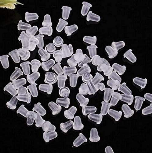 Earring Backs Rubber Soft Clear Earing Backings Replacement Secure Silicone  for Pierced Earings Back for Fish Hook Hypoallergenic Plastic Earrings  Stopper for Wire Earrings 200pcs  Walmartcom