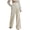 Apricot Color, variant on Women'S Polka Dots Wide Leg Tailored Pants High Waisted Belted Loose Trousers with Pockets Navy Blue L
