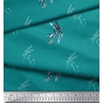 thumbnail image 2 of Soimoi polyester Crepe Fabric Dragonfly & Texture Printed Craft Fabric by the Yard 52 Inch Wide, 2 of 3