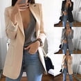 thumbnail image 2 of Sunisery Womens Blazer Long Sleeve Open Front Blazer Office Lapel Cardigan OL Jacket Formal Casual Outerwear, 2 of 5