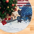 thumbnail image 5 of FMSHPON American Flag Tree Skirt Independence Day Xmas Christmas Tree Skirt Stand Mat for Holiday Party Decoration Indoor Outdoor 36 inches, 5 of 6