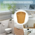 thumbnail image 5 of EXHUMKY Rustic PP Trash Can with Lid Light Brown Woven Basket for Multi-Use Household Storage, 5 of 5
