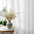 thumbnail image 2 of ZOPZO Sheer Curtains - Voile Curtains Rod Pocket, Silver, 52W x 63L Inch, Voile Sheer Drapes, 2 Panels for Living Room, 2 of 9