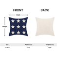 thumbnail image 2 of 4th of July Pillow Covers 18 X 18 Inch Set of 2 Patriotic Blue Stars Decorative Throw Pillow Covers Memorial Day Independence Day Pillowcase for Couch Home Sofa Outdoor Decor, 2 of 6