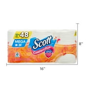 Scott ComfortPlus Toilet Paper, 12 Mega Rolls, 462 Sheets per Roll (5,544 Total)