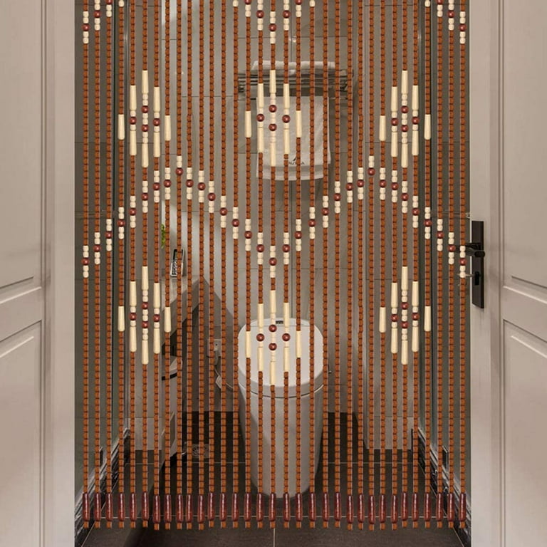 Beaded Curtain Wood and Bamboo Door Beads Curtain Room Divider