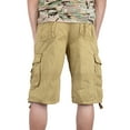 thumbnail image 2 of SAYFUT Men's Cotton Twill Cargo Shorts Elastic For Big Men Outdoor Wear Lightweight Plus Size Khaki Color, 2 of 8