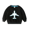 thumbnail image 2 of Hpgjzj Toddler Boy Sweater Sweatshirt Kids Boys Girls Airplane Print Long Sleeve Cotton Crewneck Pullover Top 2-10Years, 2 of 3