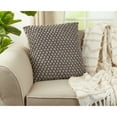 thumbnail image 2 of SARO 3519.Y20S Cotton Down Filling Throw Pillow with Crochet Pom Pom Design  Yellow, 2 of 5