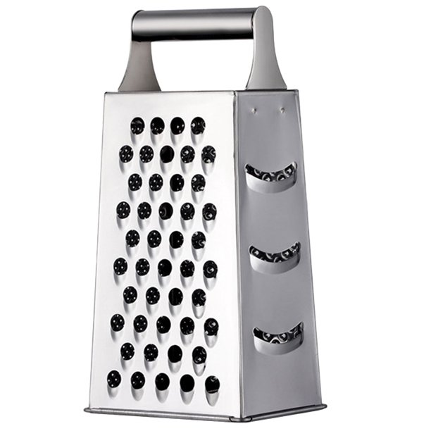 MERRYHAPY Rallador De Acero Inoxidable Para Cocina Con Mango Antideslizante Y Duradero Plateado