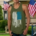 thumbnail image 4 of Caqnni USA Flag 4th Of July Patriotic Mens Tank Top (AG,M), 4 of 5