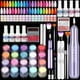 thumbnail image 1 of Kit de uñas en polvo SAVILAND con taladro, 20 colores, verano, 1 of 7